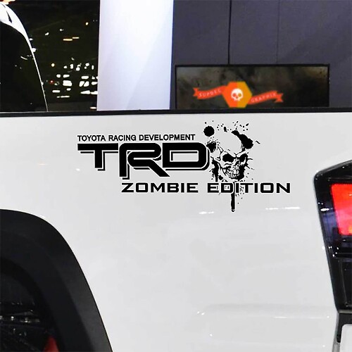 Décalcomanies graphiques Toyota TRD Zombie Edition 4X4 pour flanc de caisse