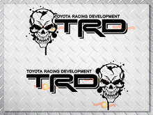 Autocollants graphiques Toyota Racing Development TRD Skull 4X4 côté lit 2
