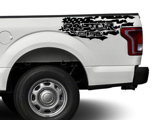 Ford Raptor F150 F 150 drapeau américain en détresse grunge 4X4 côté de lit Stickers autocollants graphiques