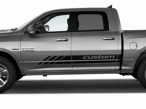 Paire de bandes latérales personnalisées Twin Rocker autocollant vinyle pour panneaux latéraux Dodge Ram 1500