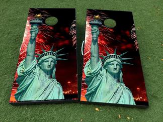 Décalque de jeu de société Statue de la Liberté Cornhole Vinyle Wraps avec laminated