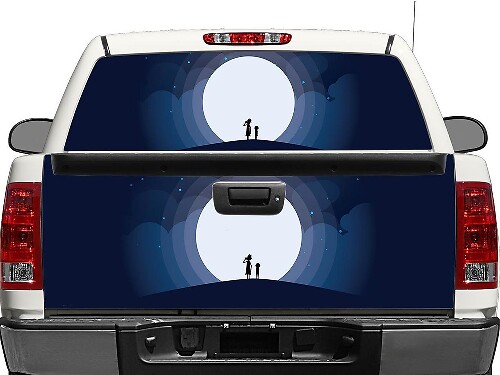 Autocollant en vinyle pour lunette arrière ou hayon de dessin animé Rick et Morty pour pick-up et SUV