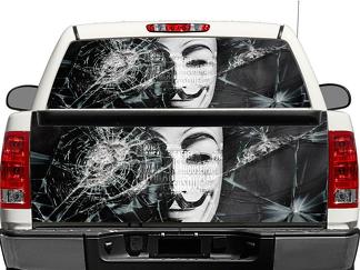 Autocollant anonyme de fenêtre arrière ou de hayon Pick-up Truck SUV Car