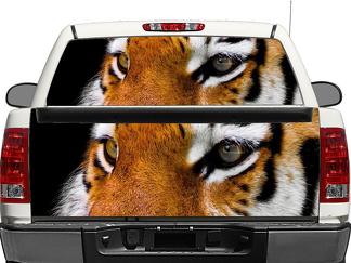 Yeux de tigre lunette arrière OU hayon autocollant autocollant Pick-up camion SUV voiture