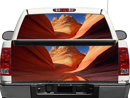 Autocollant en vinyle pour lunette arrière ou hayon Grand Canyon pour pick-up et SUV