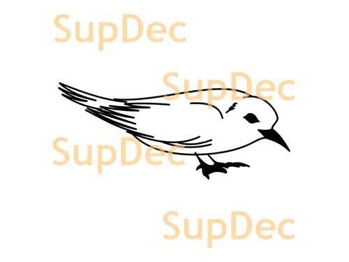 Autocollant mural en vinyle avec oiseau, pour fenêtre et salle de bains, amovible, #16
