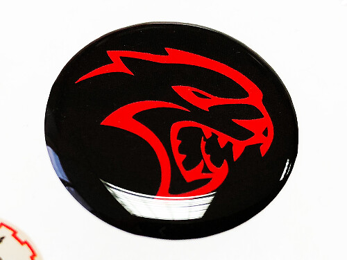 Bouton de démarrage du moteur Hellcat Dodge Charger Bombé Badge Emblème Résine Autocollant Autocollant