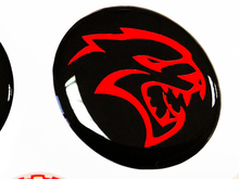 Bouton de démarrage du moteur Hellcat Dodge Charger Bombé Badge Emblème Résine Autocollant Autocollant 2
