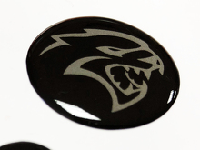 Autocollant en résine bombé Bouton de démarrage style Hellcat pour Dodge Charger_2