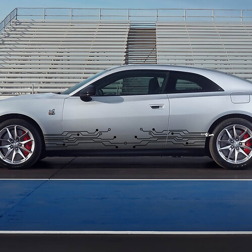 Stripes de décalcomanie du panneau latéral pour Dodge Charger Electric 3
