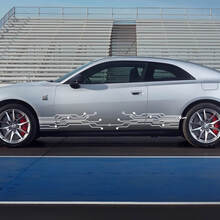 Autocollant Vinyle Latéral Style Microprocesseur pour Dodge Charger Électrique 2024+_2