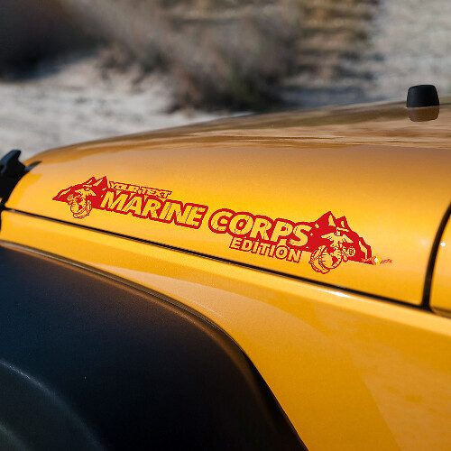 Autocollants de capot édition Marine Corps Mountains pour capots de Jeep wrangler
