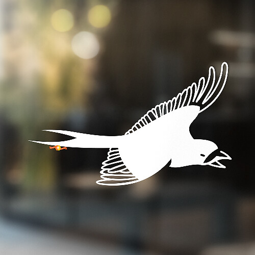 Autocollant Vinyle Universel Oiseau Hirondelle