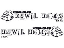 DEVIL DOG ​​bouledogue édition Devil Dogs USMC capot autocollants décalcomanies pour Jeep wrangler capots
 2