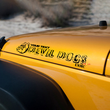 DEVIL DOG ​​bouledogue édition Devil Dogs USMC capot autocollants décalcomanies pour Jeep wrangler capots
 3