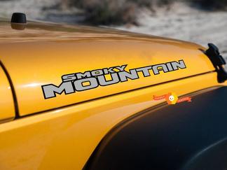 Smoky Mountain JK TJ YJ Capot Jeep Wrangler Sticker Autocollant 2 couleurs