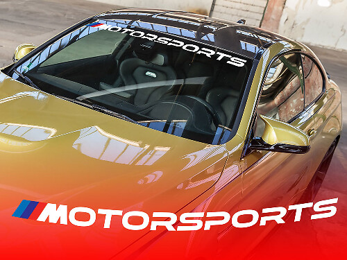 Autocollant Vinyle Bannière Pare-brise Style Motorsport pour BMW