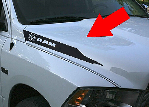 Dodge Ram Hemi 5.7 L 1500 2500 Hood Vinyl Stripes Stickers Autocollants Mopar Rebel RT