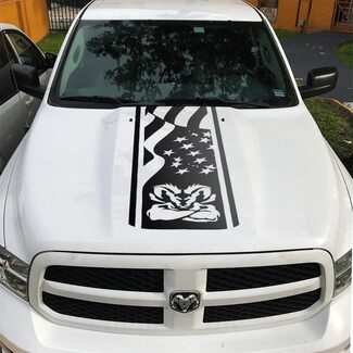 Dodge Ram Hemi 1500 2500 3500 Rebel Mopar Hood Decal Vinyl Stripes Graphic ff