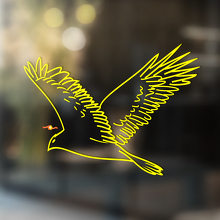 Autocollant vinyle universel oiseau proie en vol_4