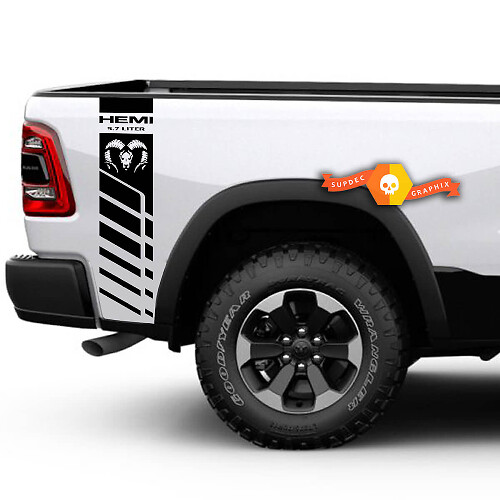 Dodge Ram 1500 2500 3500 Hemi 4x4 décalcomanie camion lit rayure vinyle autocollant course DR