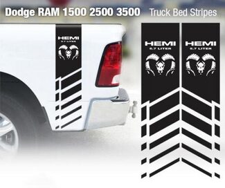 Dodge Ram 1500 2500 3500 Hemi 4x4 décalcomanie camion lit rayure vinyle autocollant course 5X
