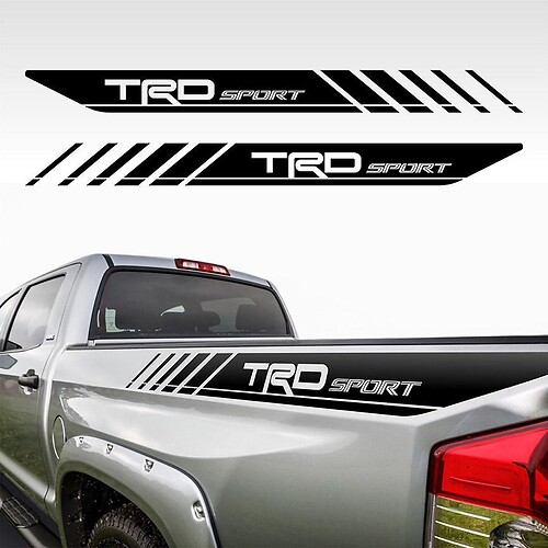 Autocollant vinyle bandes sport TRD pour bord de caisse Toyota Tacoma