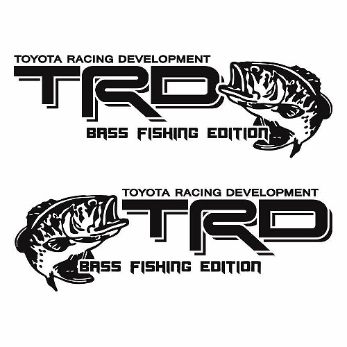 Ensemble de décalcomanies TRD Bass Fishing Edition pour camions Toyota