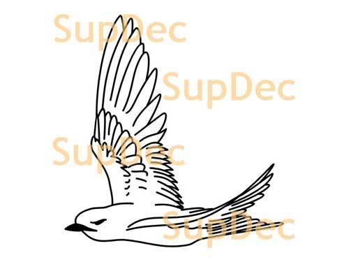 Autocollant mural en vinyle d'art pour fenêtre de salle de bain avec motif d'oiseau amovible #21
