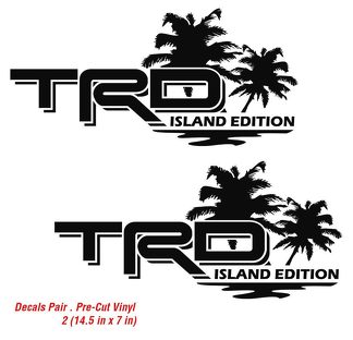 Toyota TRD Island Edition Tropical Palm Tacoma Tundra Stickers Vinyle Autocollant Decal