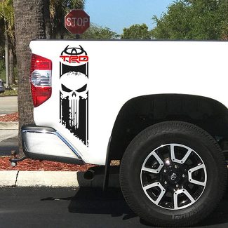 Toundra TRD Logo Punisher Sport Off Road 4x4 Toyota Stickers Vinyle Autocollants Sticker S
