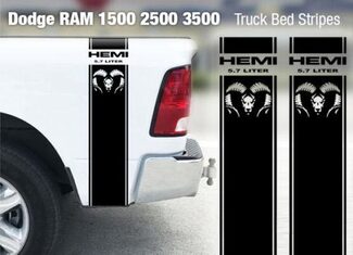 Dodge Ram 1500 2500 3500 Hemi 4x4 décalque camion lit rayure vinyle autocollant course D8