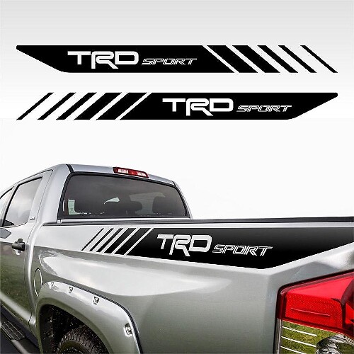 Autocollant vinyle style stroboscope TRD Sport pour flanc de caisse Toyota Tacoma