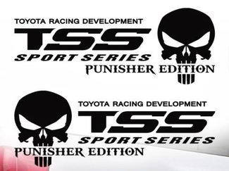 Toyota TSS Truck Sport Series Racing Tacoma Tundra The Punisher Sticker Vinyl 2Pcs