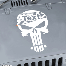 Jeep Wrangler TJ LJ JK Punisher Skull Flag Kit Set Hood Vinyl Sticker Decal Voiture/Camion
 2