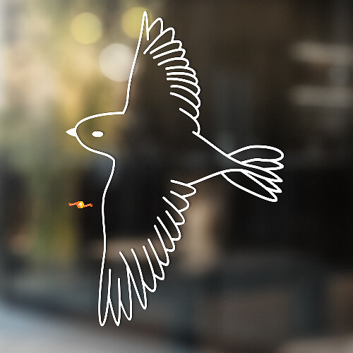 Autocollant Vinyle Universel Oiseau en Vol_1