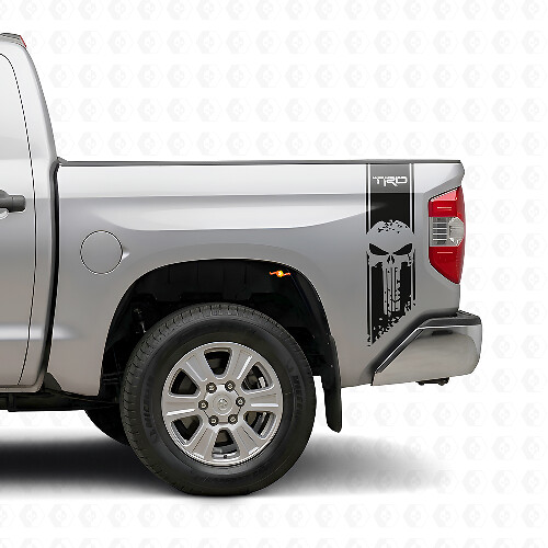 Set d’autocollants vinyle TRD Punisher Skull arrière latéral pour Toyota Tacoma Tundra