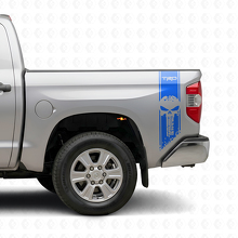Set d’autocollants vinyle TRD Punisher Skull arrière latéral pour Toyota Tacoma Tundra_2