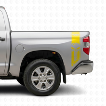 Set d’autocollants vinyle TRD Punisher Skull arrière latéral pour Toyota Tacoma Tundra_5