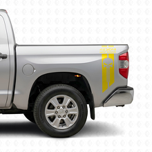 Ensemble d'autocollants vinyle arrière latéraux 4x4 Off Road Punisher Skull pour Toyota Tacoma Tundra_5