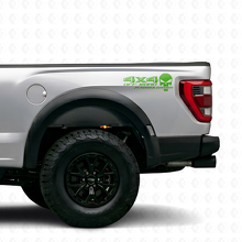 Paire de décalcomanies en vinyle latérales 4x4 Off Road Punisher Edition pour camion Musclecar_3