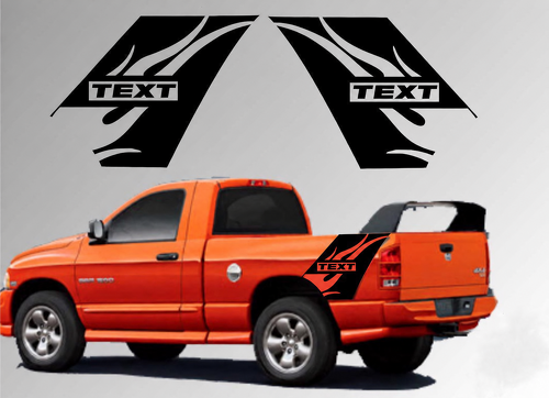 Autocollant vinyle personnalisé avec texte, bande graphique de caisse de camion, flammes pour Dodge Ram 1500 2500 Daytona