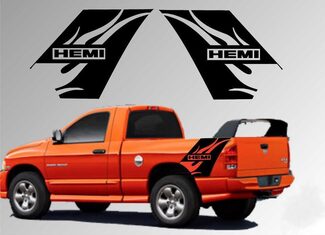 Dodge Ram Vinyl Decal Graphic Truck Bed Stripes Hemi Flames Daytona 1500 2500 Maintenant