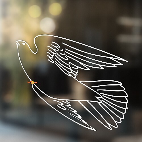 Autocollant Vinyle Universel Flying Dove