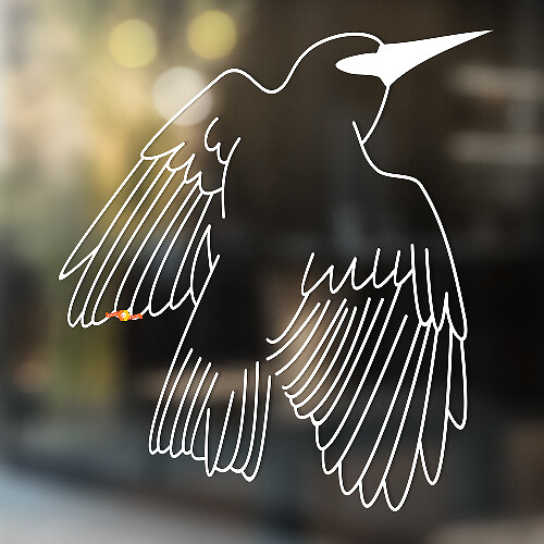 Autocollant vinyle universel American Crow