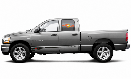 AUTOCOLLANT VINYLE BANDES SPORTIVES LATÉRALES pour Dodge Ram 1500