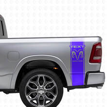 Autocollant en vinyle de bandes latérales arrière avec logo personnalisé pour camions Dodge_2