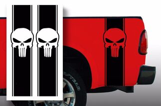 Punisher Chevy Ford Dodge Pickup Truck Bed Stripes stickers autocollants / Choisissez la couleur