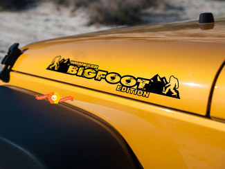 Autocollants de capot Bigfoot Mountains Edition pour capots Jeep Wrangler