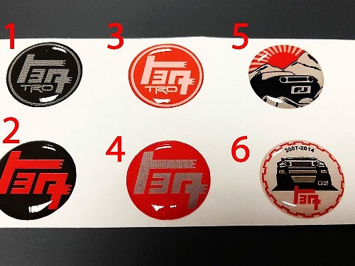 TRD TEQ Toyota FJ Cruiser Bombé Badge Emblème Résine Autocollant Autocollant